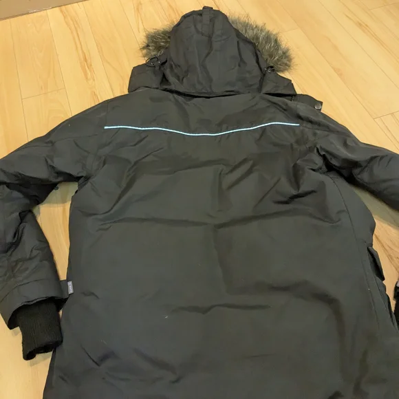 Kamik Women's Black Down Filled Parka with Faux Fur Hood - Picture 16 of 16